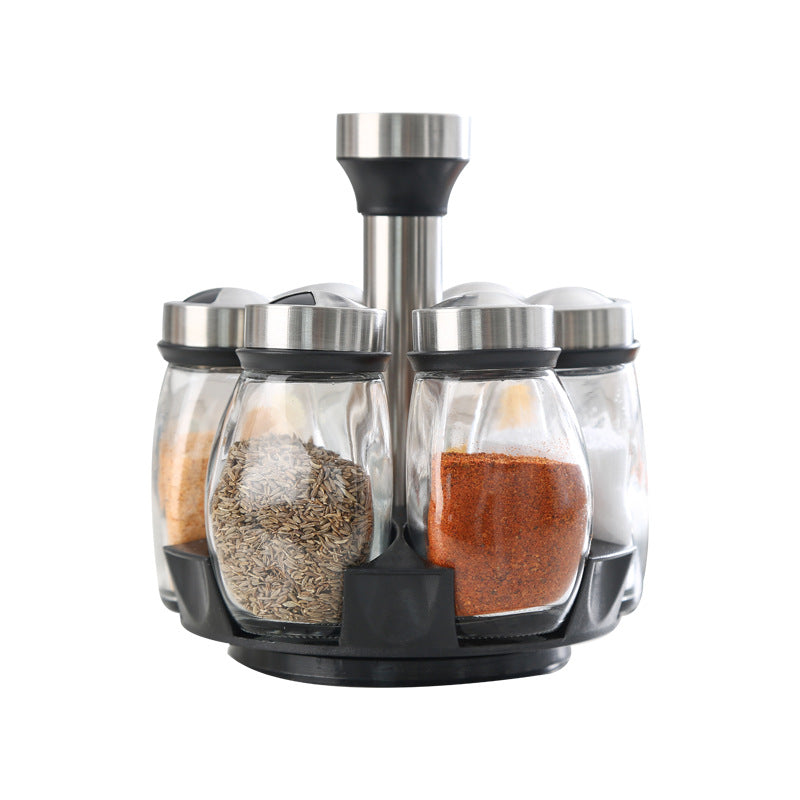 Glass Spice Rack Organizer Set