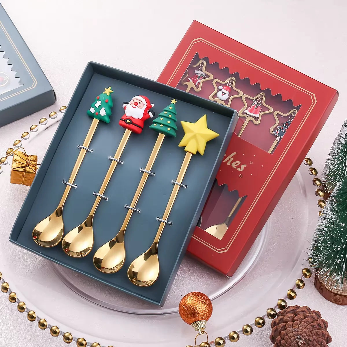 Festive Elk Spoon Fork Set